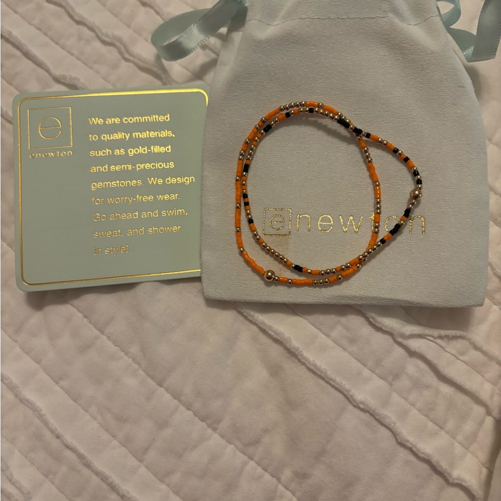 Enewton Orange and orange and black hope unwritten Gold Beaded Bracelets